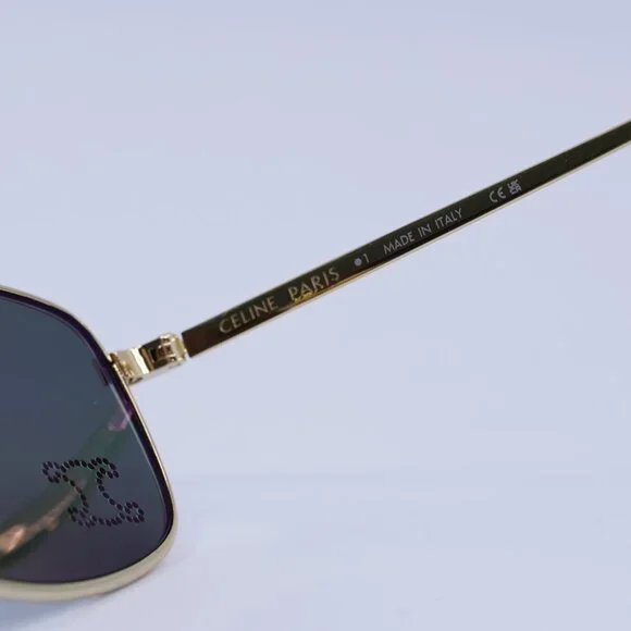 Celine CL40285U RHINESTONE TRIOMPHE 30N Sunglasses Gold  display picture 3